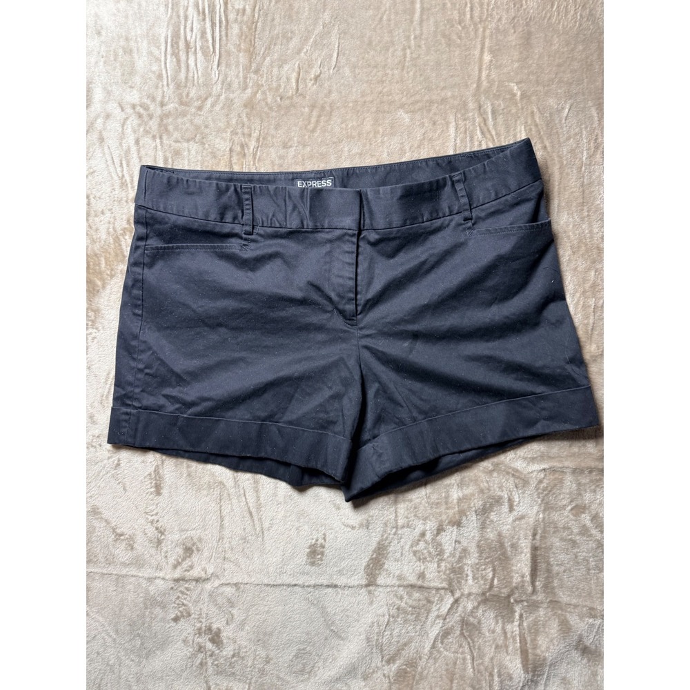 Express Editor Black Chino Shorts Womens Size 12 Summer